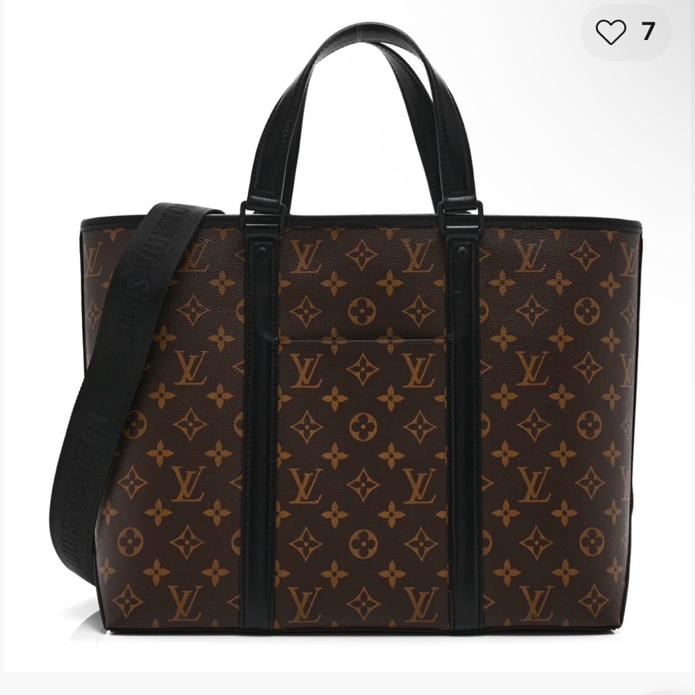 Louis Vuitton Brown & Black Monogram Messenger Tote